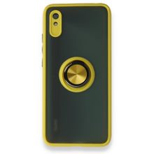 Xiaomi Redmi 9A Montreal Yüzüklü Silikon Kapak Buz Mavi Kılıf
