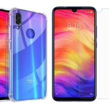 Xiaomi Redmi Note 7 Zore Fantastik Cam Ekran Koruyucu + Uyumlu Silikon Kılıf