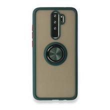 Xiaomi Redmi Note 8 Pro Montreal Yüzüklü Silikon Kapak Yeşil Kılıf
