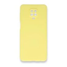 Xiaomi Redmi Note 9 Pro Nano Içi Kadife Silikon - Sarı Kılıf