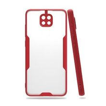 Xiaomi Redmi Note 9s Platin Silikon - Kırmızı Kılıf