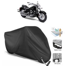Yamaha XVS 650 A Siyah Arka Çanta Uyumsuz Ultra Kalın Su Geçirmez Motor Brandası