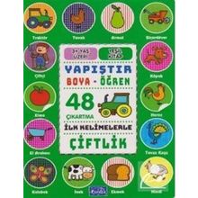 Yapıştır ve Boya Öğren Çiftlik Yeşil Kitap Parıltı Yayınları