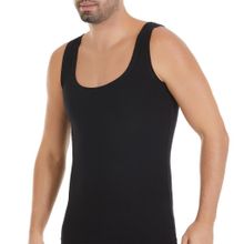 Yaren Tuhafiye 331 6 Adet Yıldız Derin Yaka Siyah Erkek Atlet