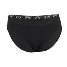 Yaren Tuhafiye 3528 Yıldız 12 Adet Likralı Dantelli Bikini Siyah Külot