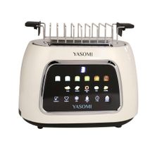 Yasomi KT-39T Retro 2 Dilimli Dijital Ekranlı Ekmek Kızartma Makinesi, bej