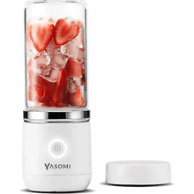 Yasomi Taşınabilir Kablosuz Smoothie Şarjlı Beyaz Cam El Blenderi