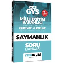 Yediiklim KPSS 2023 GYS Milli Eğitim Bakanlığı Personelleri İçin Görevde Yükselme Saymanlık Soru Bankası