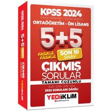 Yediiklim Yayınevi - KPSS 2024 Genel Yetenek Genel Kültür Ortaöğretim Ön Lisans Fasikül Fasikül Son 10 Sınav Tamamı Çözümlü Çıkmış Sorular