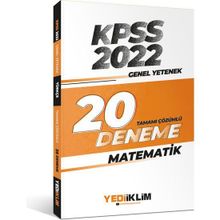 Yediiklim Yayınları 2022 KPSS Genel Yetenek Matematik Tamamı Çözümlü 20 Deneme Sınavı