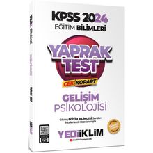 Yediiklim Yayınları - 2024 KPSS Eğitim Bilimleri Gelişim Psikolojisi Çek Kopart Yaprak Test