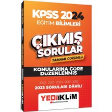 Yediiklim Yayınları - 2024 KPSS Eğitim Bilimleri Konularına Göre Tamamı Çözümlü Çıkmış Sorular