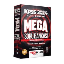 Yediiklim Yayınları 2024 KPSS Eğitim Bilimleri Mega Tamamı Çözümlü Soru Bankası