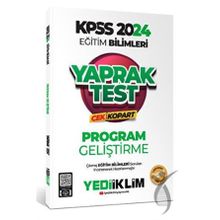 Yediiklim Yayınları 2024 KPSS Eğitim Bilimleri Program Geliştirme Çek Kopart Yaprak Test