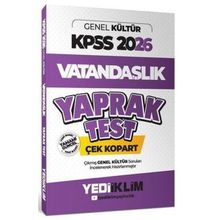 Yediiklim Yayınları 2026 KPSS Genel Kültür Vatandaşlık Çek Kopart Yaprak Test