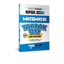 Yediiklim Yayınları 2026 KPSS Genel Yetenek Matematik Çek Kopart Yaprak Test