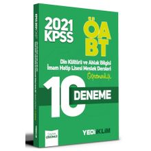 Yediiklim Yayınları ÖABT Din Kültürü Ve Ahlak Bilgisi Öğretmenliği Tamamı Çözümlü 10 Deneme
