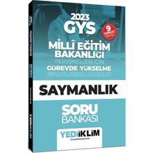 Yediiklim Yayınları Yediiklim 2023 GYS Millî Eğitim Bakanlığı Personelleri İçin Görevde Yükselme Saymanlık Soru Bankası