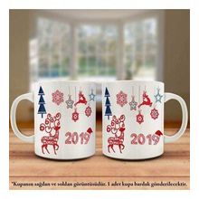 Yeni Yıl 2019 Geyik Happy New Year Kupa Bardak