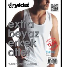 Yıldız 00 Süprem Beyaz Erkek Atlet