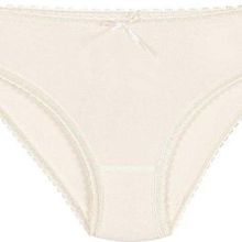 Yıldız 3882 Ekru 12 Adet Kadın Bambu Dantelli Bikini Külot
