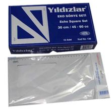 Yıldızlar 136 45-60 Derece Ekonomik 30 cm Öğrenci Gönye Seti