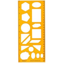 Yıldızlar 30 cm Geometrik Şablonlu Cetvel
