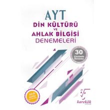 YKS AYT Din Kültürü ve Ahlak Bilgisi Denemeleri-Karekök Yayınları
