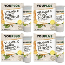 YouPlus Vitamin C Çinko Propolis 4x20 Efervesan Tablet