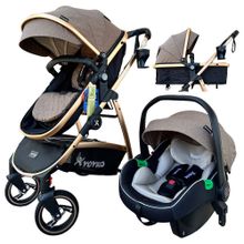 Yoyko City Seyahat Sistem 3 İn 1 Coffee Rose Bebek Arabası