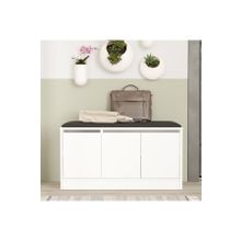 Yurudesign More Puflu Ayakkabılık 3 Kapaklı Dolap 90CM Beyaz Mr2-W