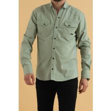 YXC Slim Fit Gömlek Su Yeşili Erkek Kot Gömlek
