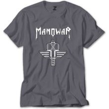Z Zepplin RT5963 Manowar Sign Of The Hammer Neon Gri Erkek T-shirt