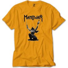 Z Zepplin RT5964 Manowar The Triumph Of Steel Sarı Erkek T-shirt