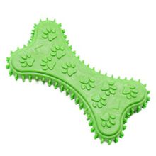 Zampa 12x6 cm Pati Desenli Dikenli Plastik Kemik Köpek Oyuncağı