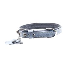 Zampa Flatiron 2x42 cm Lacivert Turkuaz Yumuşak Dokulu Gerçek Deri Köpek Tasması