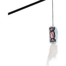 Zampa Şeker Desenli Mavi 40 cm Kedi Olta Oyuncağı