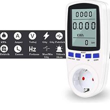Zauss 16A 3680W Akım Korumalı Enerji Sarfiyat Ölçer Tüketim Ölçer Priz