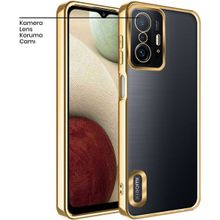 Zebana Xiaomi Mi 11T Pro Gold Glint Silikon Cep Telefonu Kılıfı