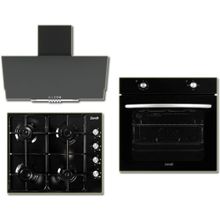 Zendi ZD1001B+ZO21411B+ZF3001B Siyah 3'lü Ankastre Set