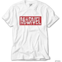 Zepplin Marvel Logo Inside Beyaz Kadın T-shirt