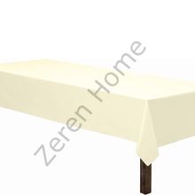 Zeren Home Sıvı Geçirmez Dertsiz Keten Krem 170x350 cm Masa Örtüsü