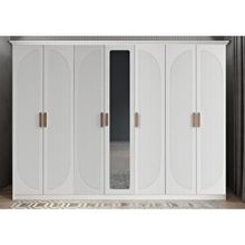 Zerka Concept Datça Membran 7 Kapaklı Beyaz 245 cm Gardrop