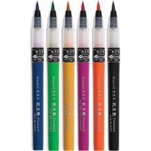 Zig Cambio Tambien Pen Set A - 6 Renk Fırça Uçlu Kalem