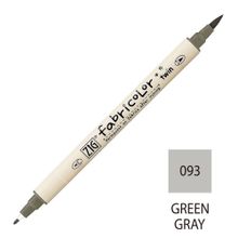 Zig Fabricolor Twin Brush Green Grey Kumaş Boyama Kalemi