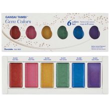 Zig Gansai Tambi MC20-GC/6V Gem Color 6 Renk YEK-111056 Sulu Boya Seti