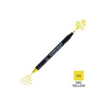 Zig Kurecolor Mangaka Fine & Brush CNKC-2200 104 Mid Yellow Çift Taraflı Markör Kalem