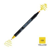 Zig Kurecolor Mangaka Fine & Brush CNKC-2200 106 Yellow Yellow Çift Taraflı Markör Kalem