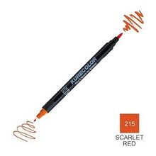 Zig Kurecolor Mangaka Fine & Brush CNKC-2200 215 Scarlet Red Çift Taraflı Markör Kalem