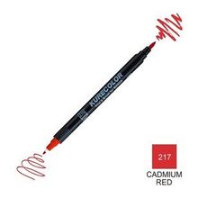 Zig Kurecolor Mangaka Fine & Brush CNKC-2200 217 Cadmium Red Çift Taraflı Markör Kalem